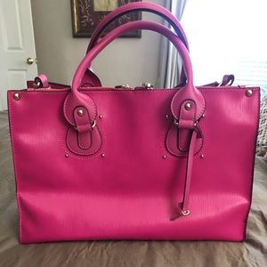 Large bright pink purse